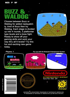 Buzz & Waldog (USA) (Proto) (Unl) box cover back